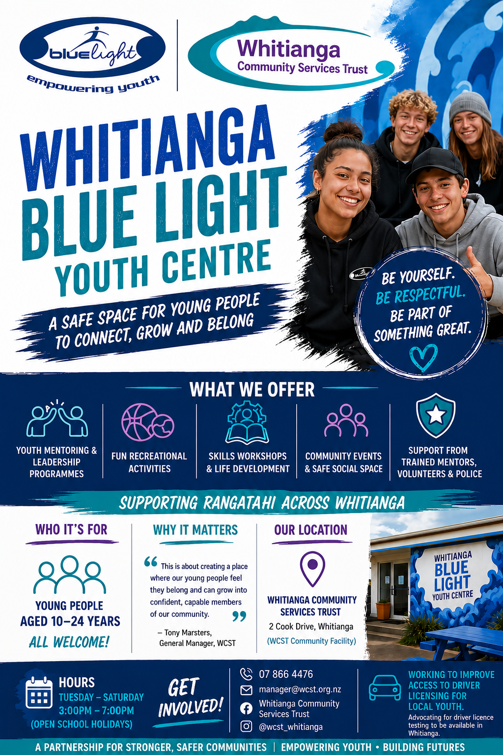 whitianga blue light poster